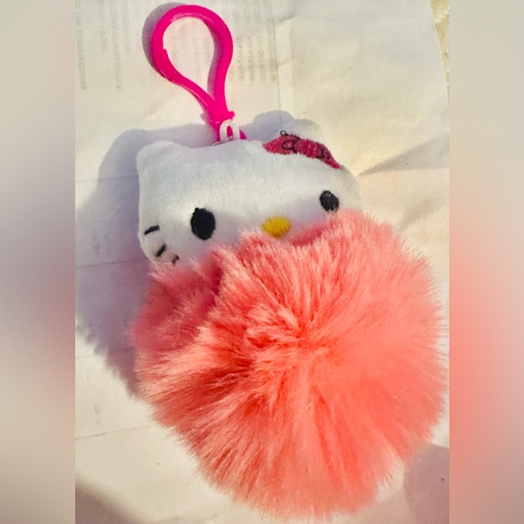 Hello Kitty Handbags - Hello Kitty Pink Plush Bagcharm/Keychain
